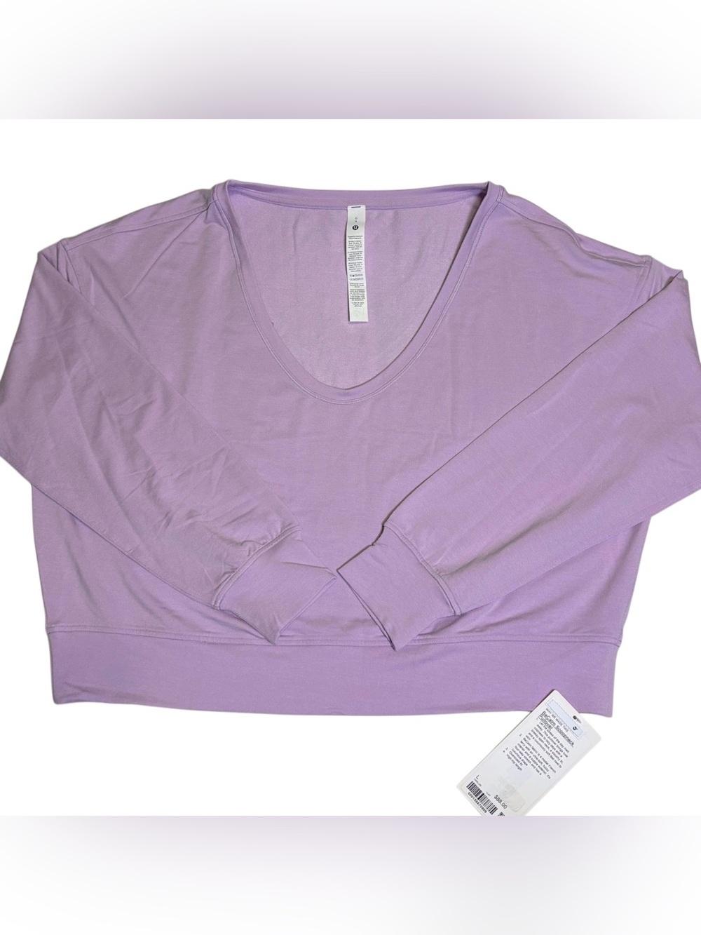 NWT Women’s L (Oversized) Lululemon BeCalm Scoopneck Pullover in Lilac Play